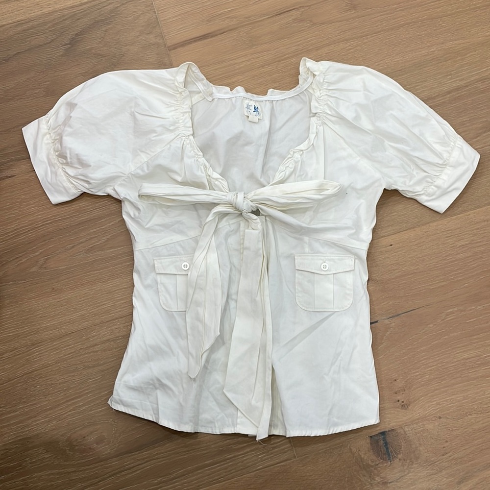 Cute Anthropologie white blouse